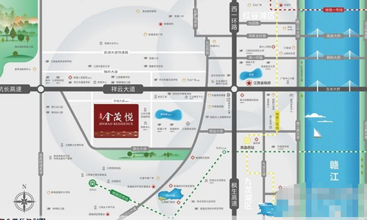 望悦湖金茂悦交通图