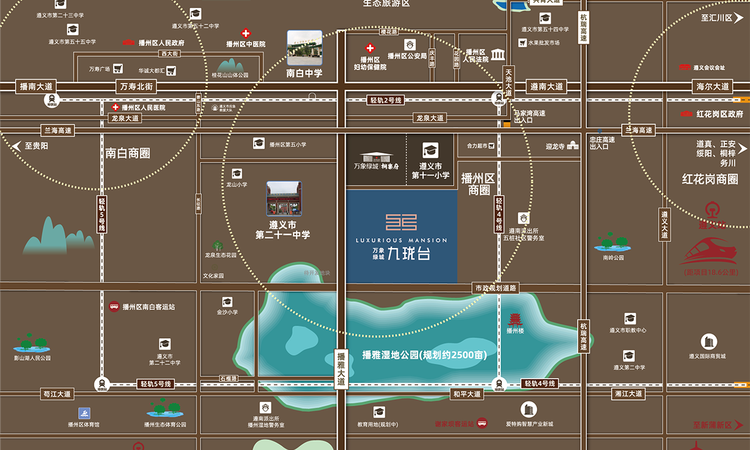 万象绿城·九珑台交通图