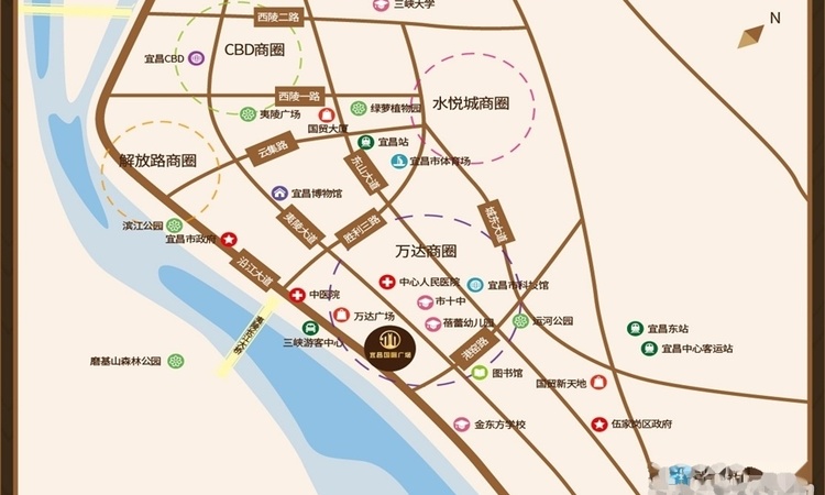 宜昌国际广场交通图