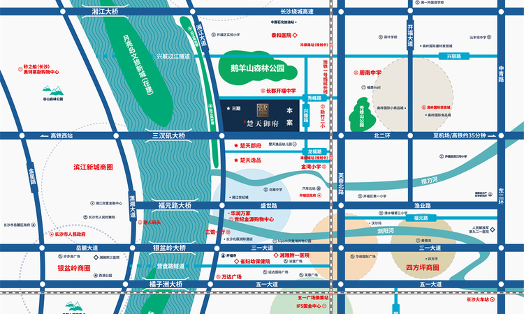 中欣楚天御府交通图