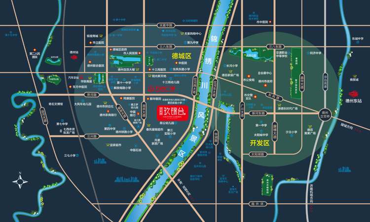 碧桂园玖锦台 交通图