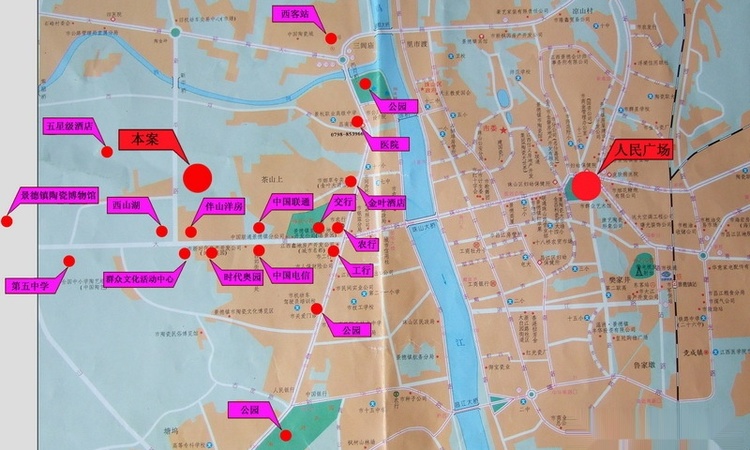 香山御园交通图