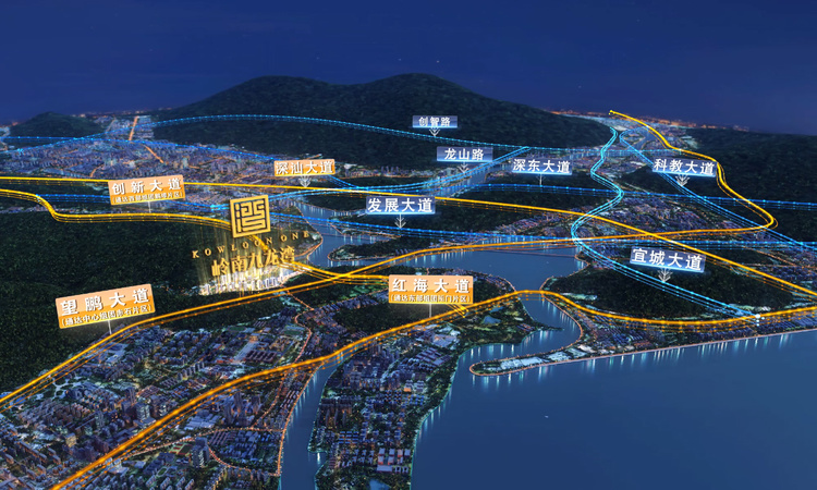 岭南九龙湾交通图