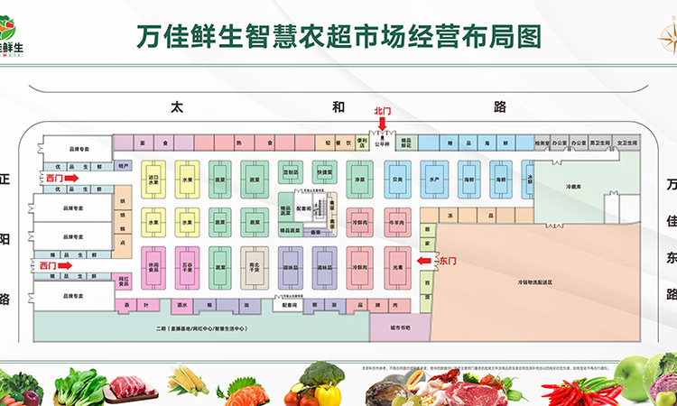 万佳鲜生智慧农贸市场楼层平面图