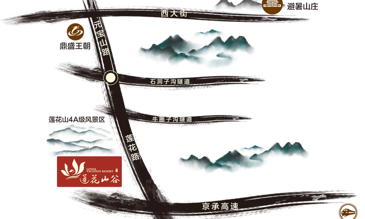 莲花山谷交通图