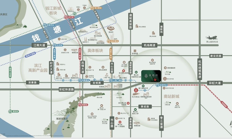 滨江翠栖府交通图