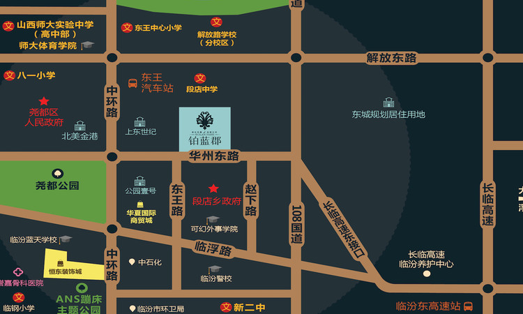 铂蓝郡交通图