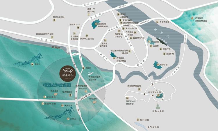 西双版纳蓝城·桃李春风交通图