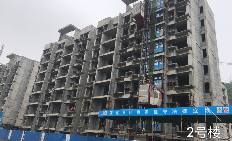 鲁山建业桂园施工进度图