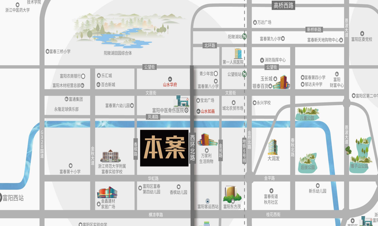 山水钰和院交通图