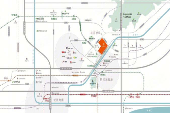 中豪·桃源时代交通图