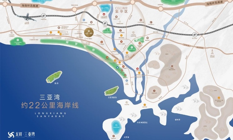 龙祥·三亚湾交通图