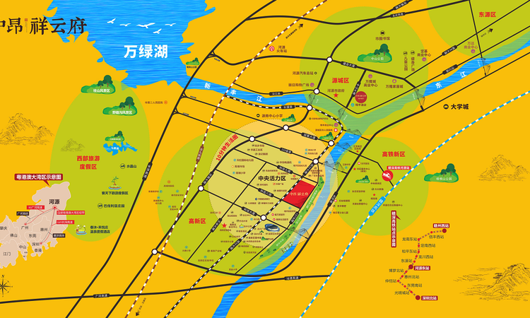 中昂祥云府交通图