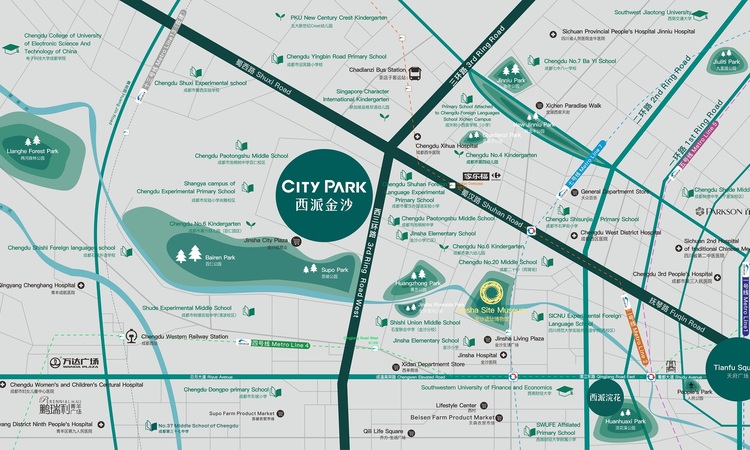 中国铁建西派金沙交通图