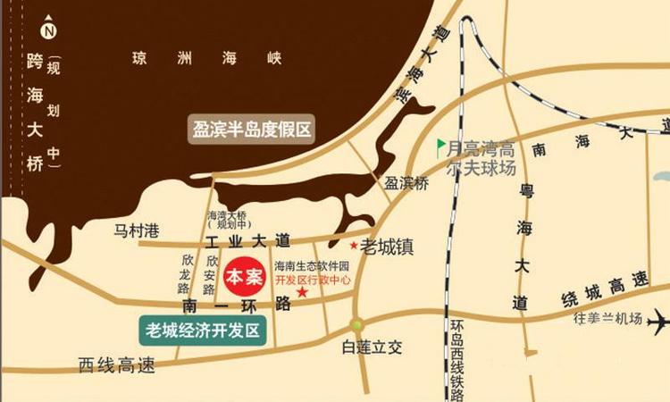 冠永凤凰城交通图