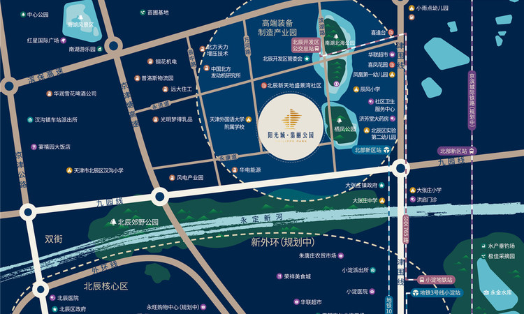 阳光城翡丽公园交通图