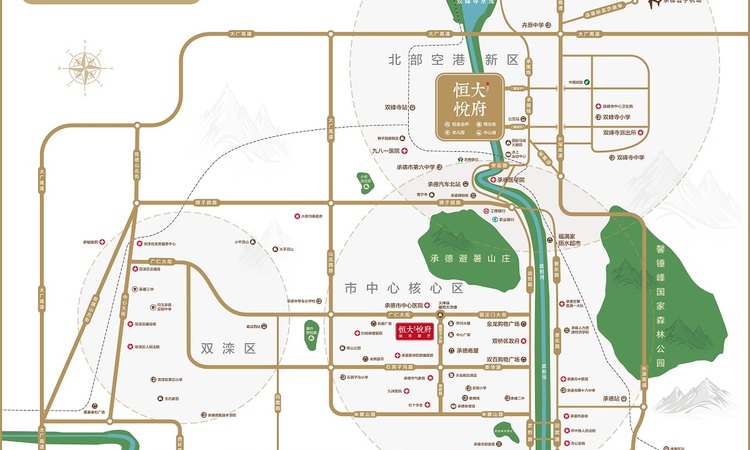 恒大悦府交通图