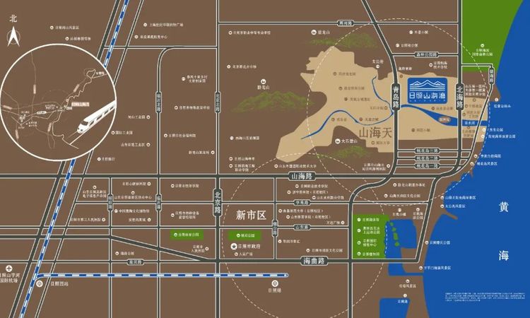 日照山海湾交通图