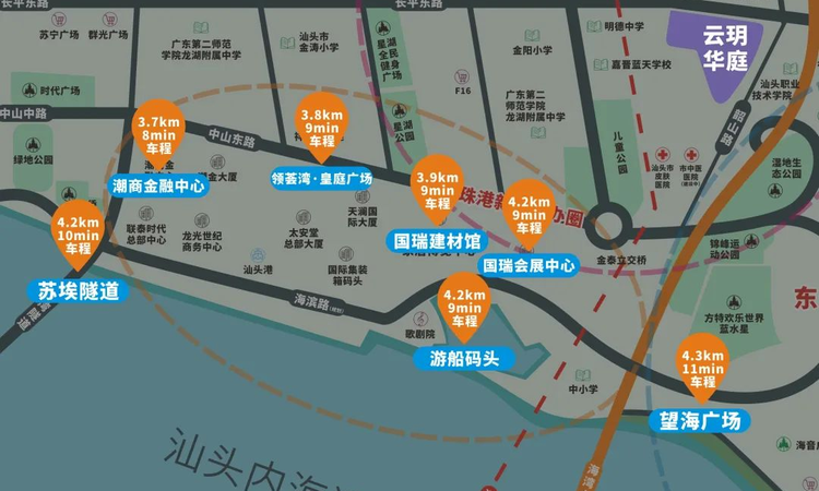 云玥华庭周边配套图