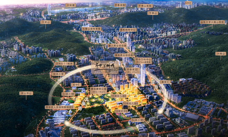 市中万科城交通图