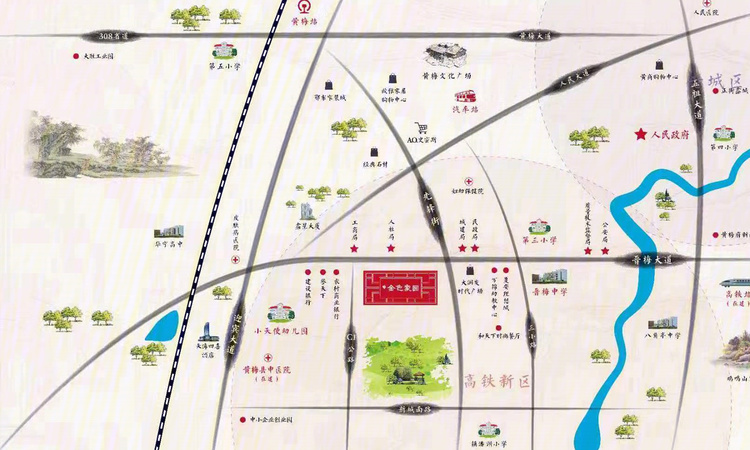 徽城·金色家园交通图