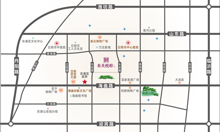 东关悦府交通图