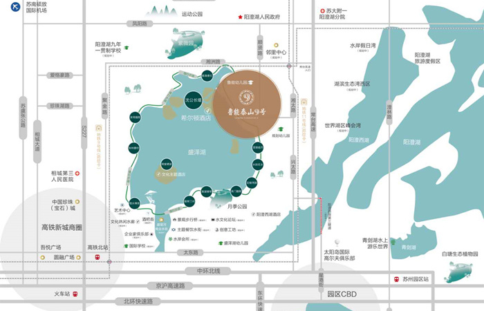 鲁能泰山9号交通图
