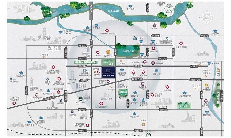 蓝城·城投诚园交通图