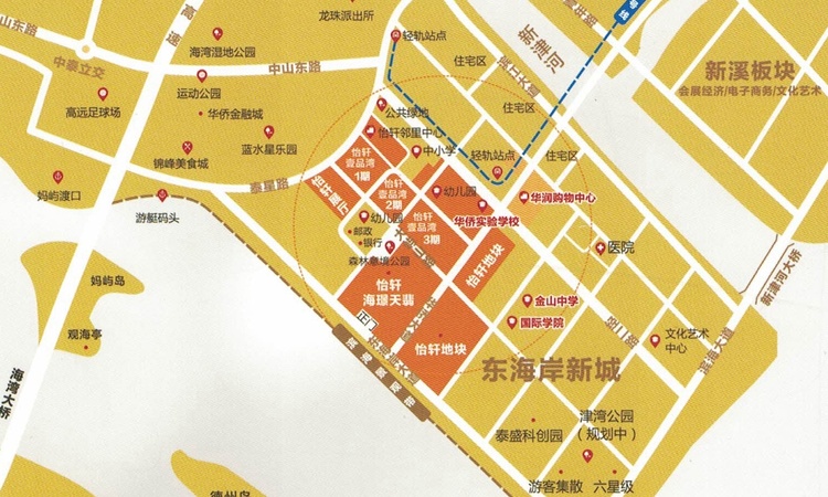 怡轩海璟天翡交通图