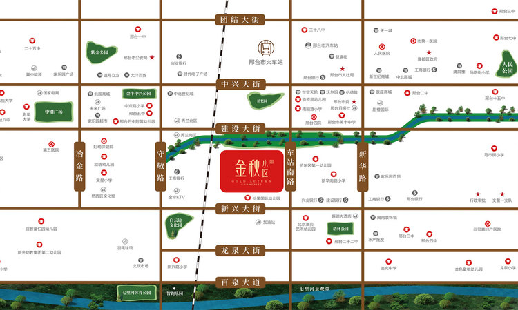 金秋府交通图