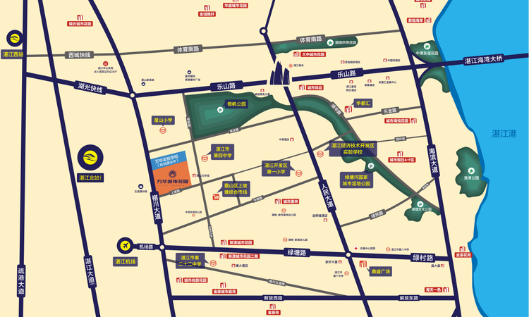 万华城市花园交通图