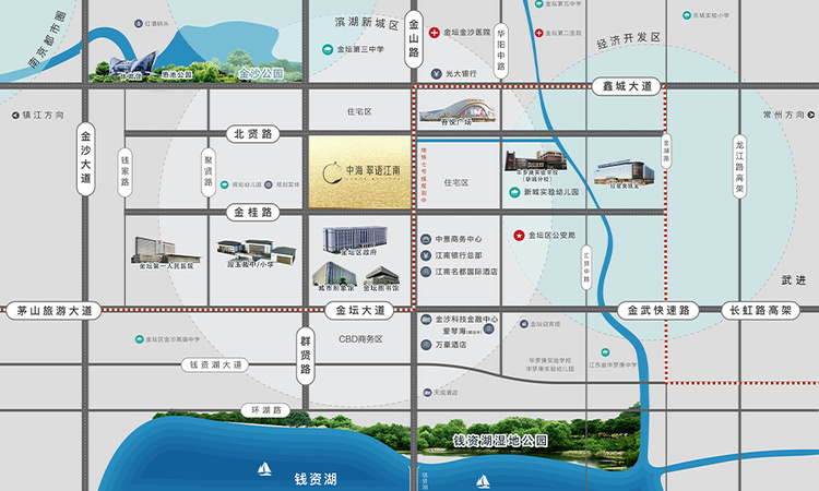 中海翠语江南 交通图