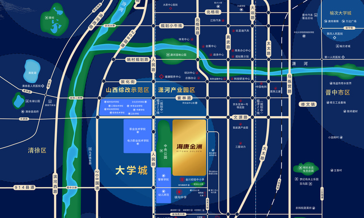 海唐金洲交通图