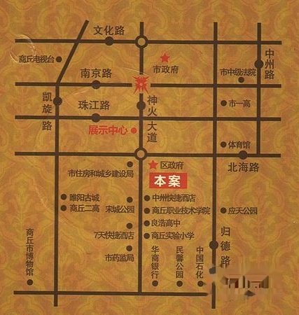 商丘香樟公馆商铺交通图