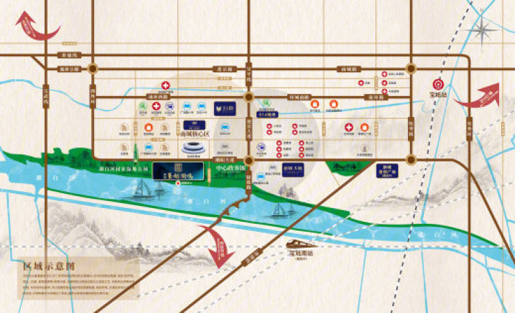 新城玺樾潮鸣交通图