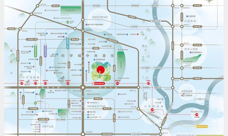 花样年千尋的花果山交通图