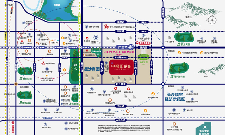 中梁正荣府交通图