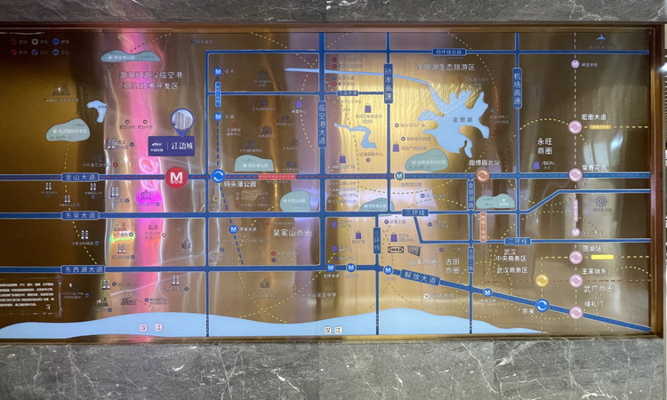 中国铁建江语城交通图