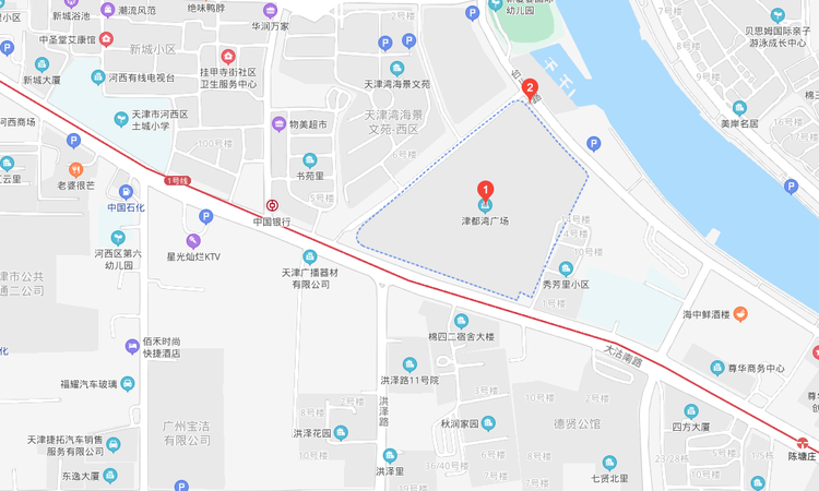 天津湾海景芯苑交通图