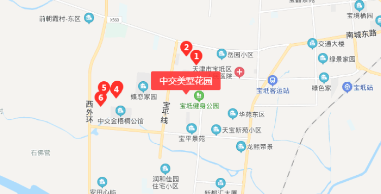 中交美墅花园交通图