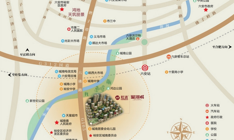 红达星河城交通图