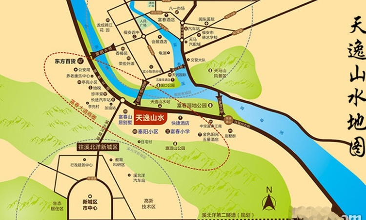 天逸山水交通图