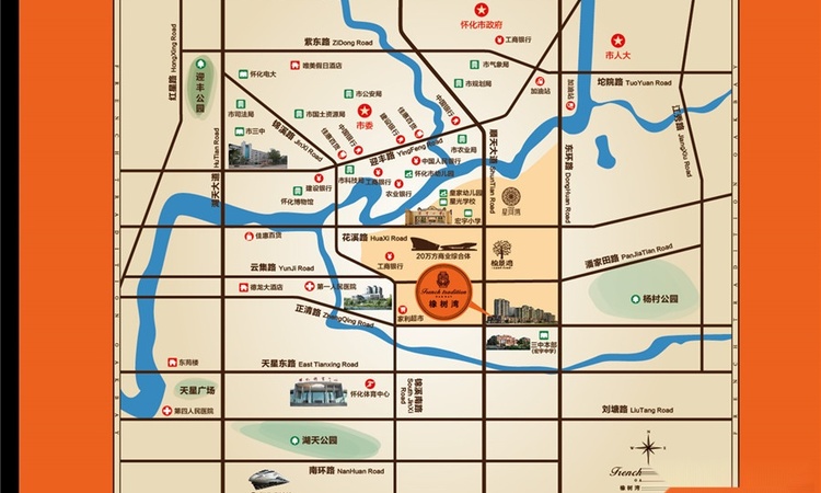 橡树湾交通图