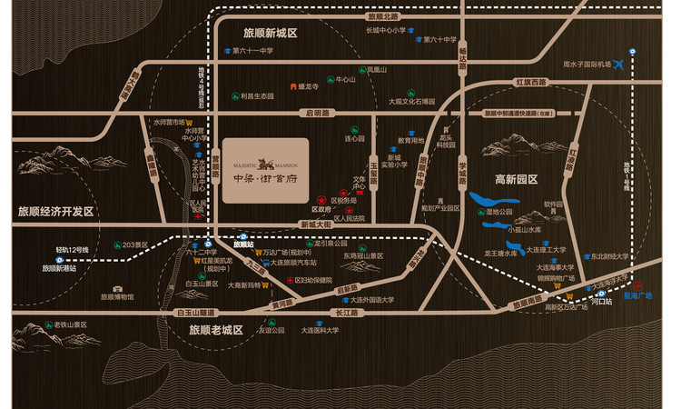 中梁御首府交通图