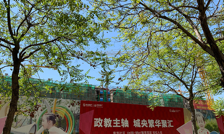 华远景瑞海蓝城施工进度图