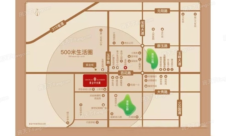 颖川·紫金中央城交通图