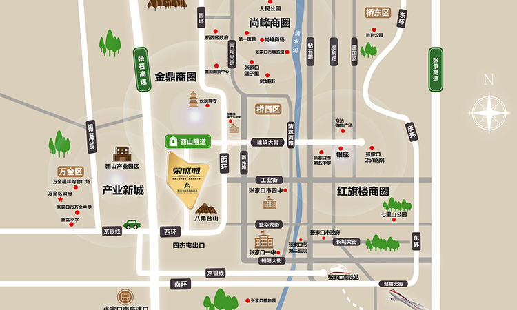 荣盛城交通图