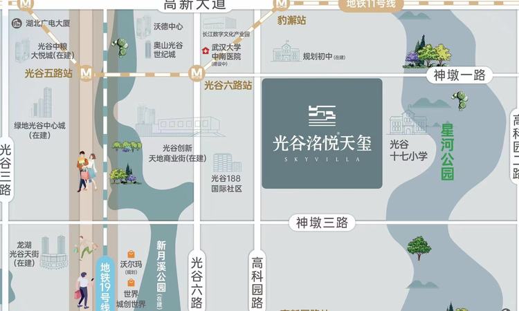 光谷洺悦天玺周边配套图