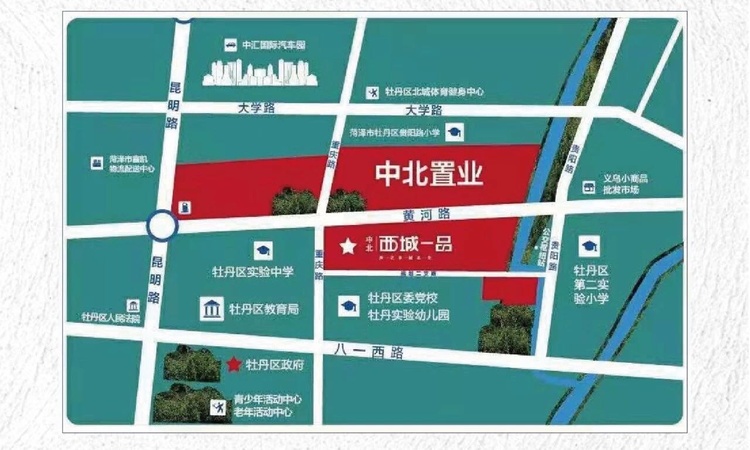 中北西城一品交通图