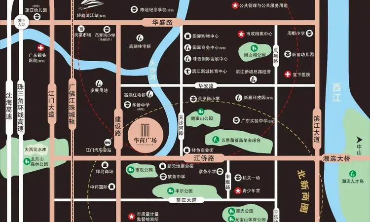 华茵广场交通图